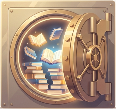 Book vault illustration